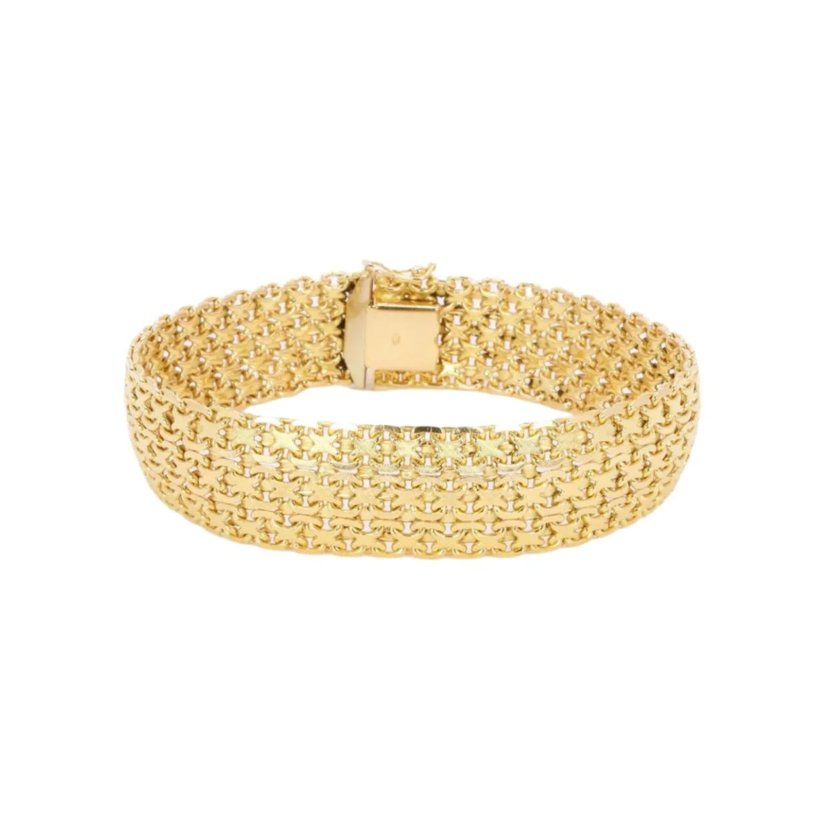 Bracelet vintage maille milanaise or jaune