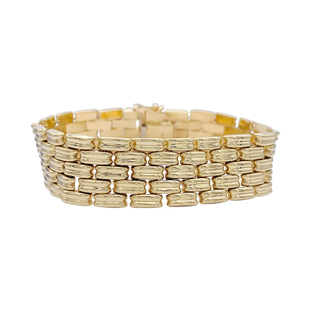 Bracelet vintage or jaune.