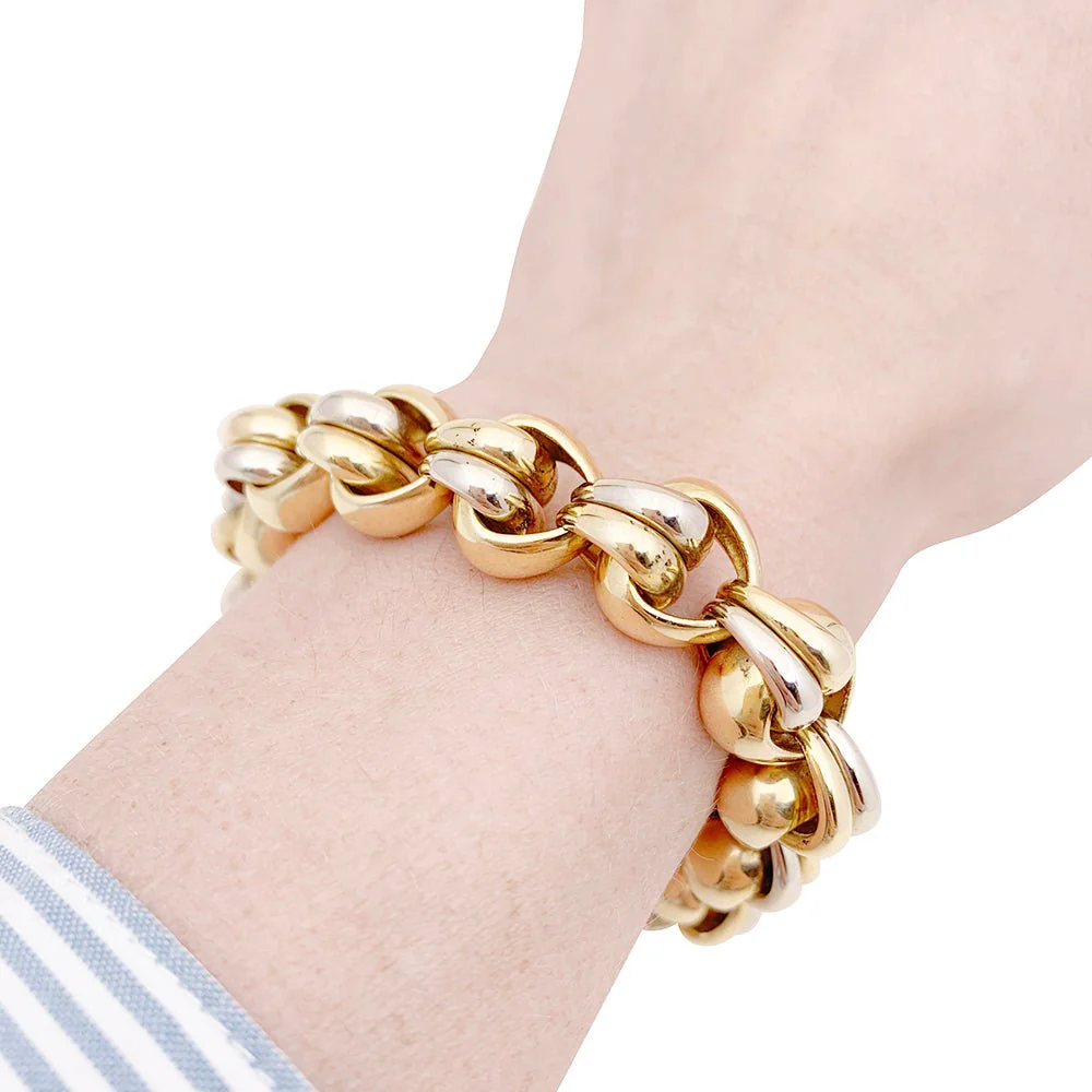 Bracelet POMELLATO en or jaune et blanc - Image 8