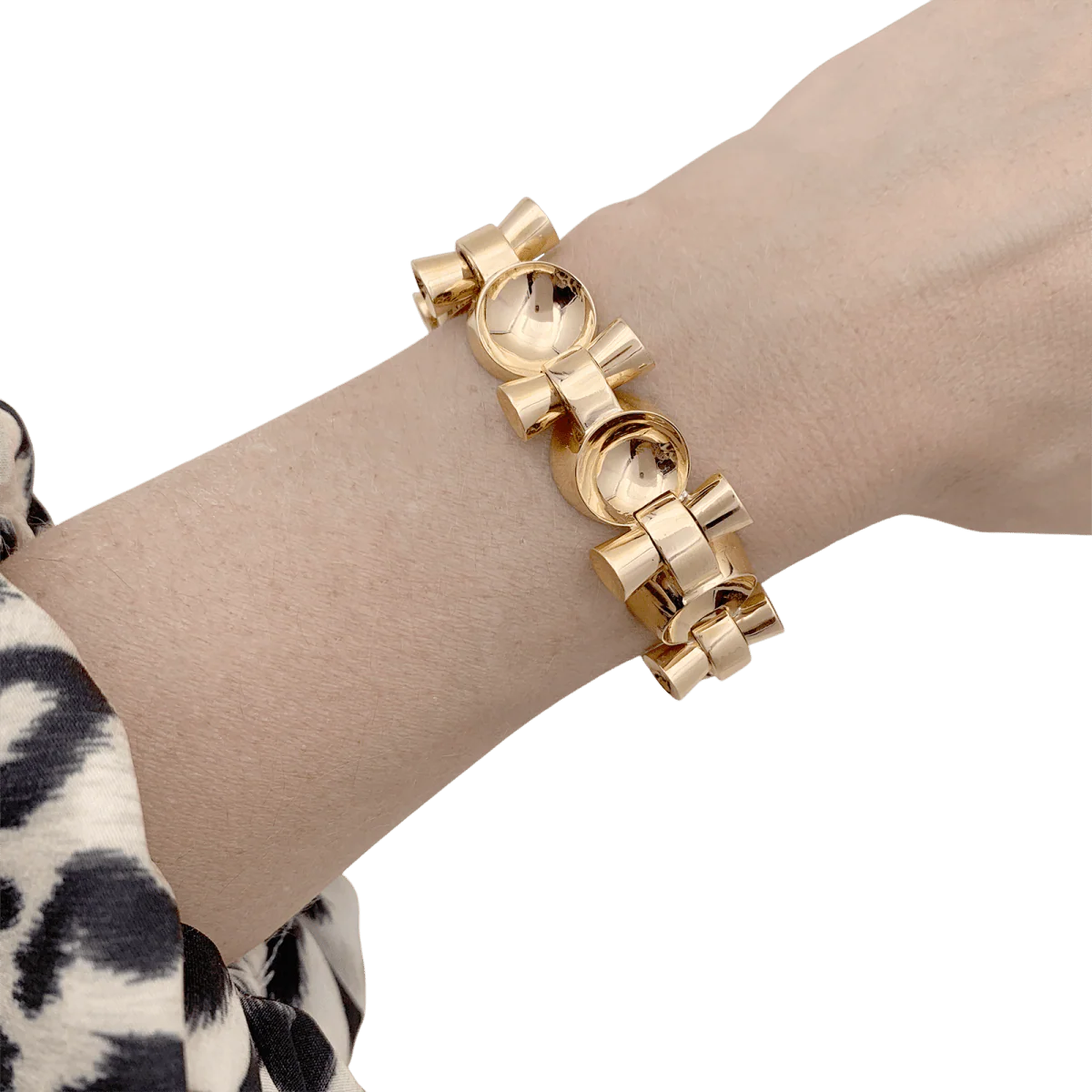 Bracelet vintage, "Tank", or rose - Image 2