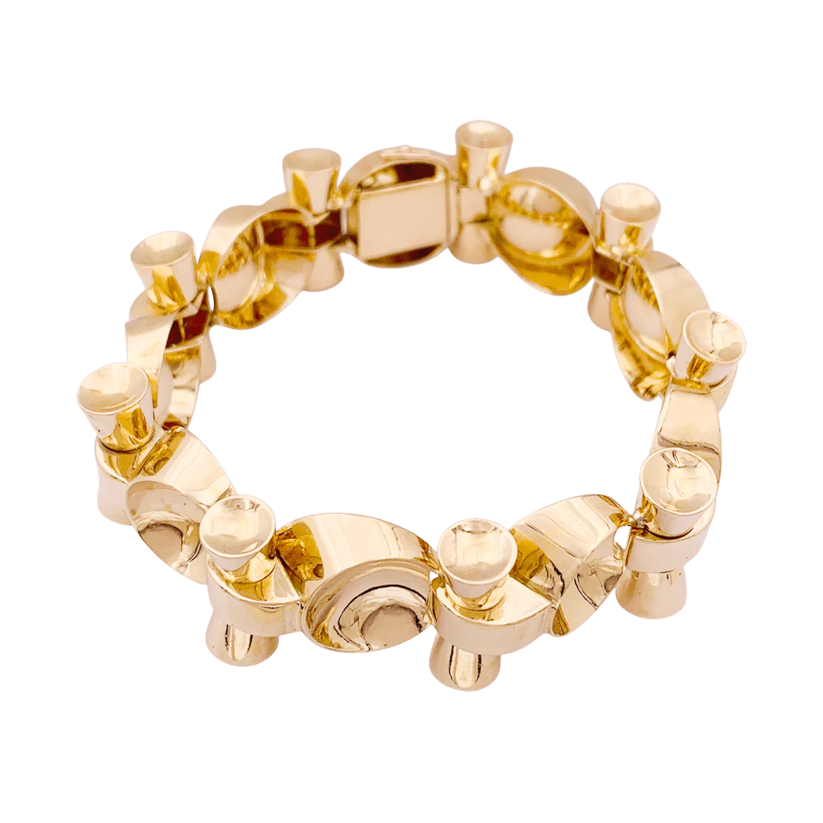 Bracelet vintage, "Tank", or rose - Image 3