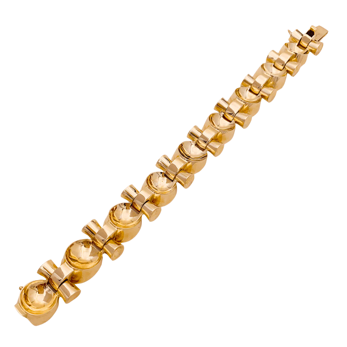 Bracelet vintage, "Tank", or rose - Image 4