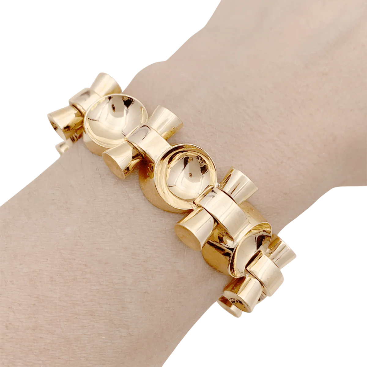 Bracelet vintage, "Tank", or rose - Image 6