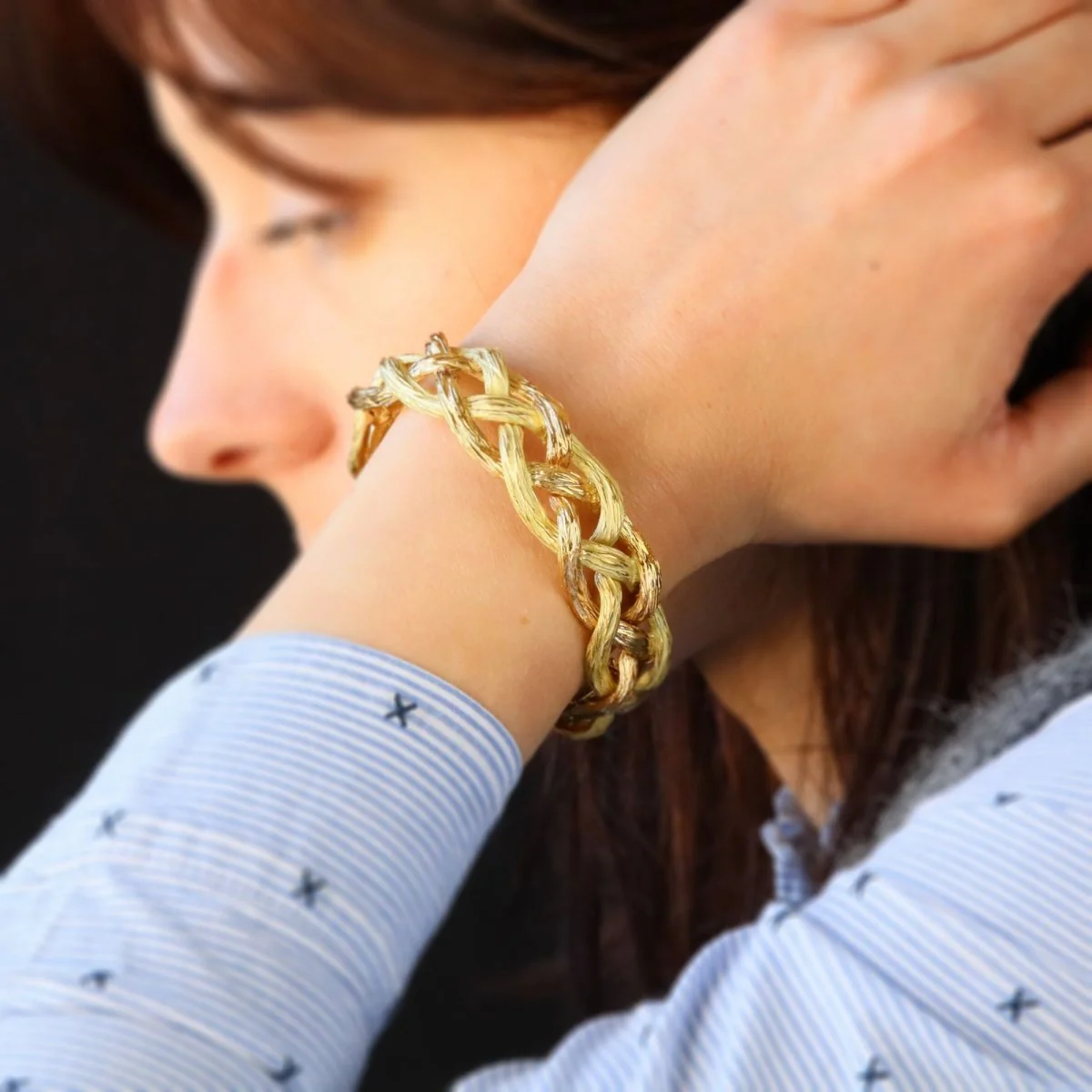 Bracelet en or jaune et or vert - Image 2
