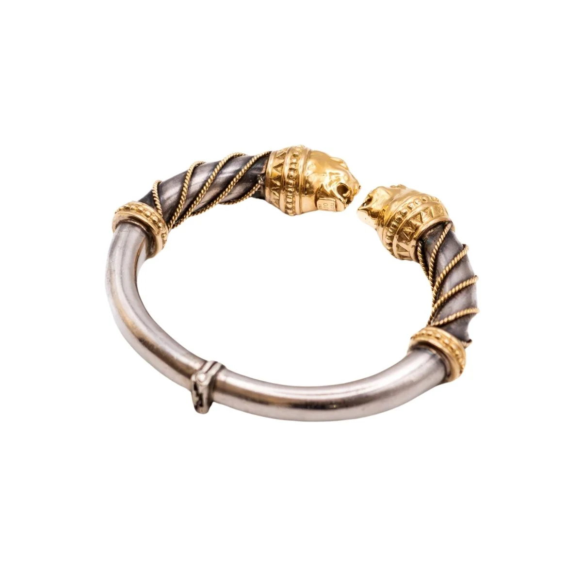Bracelet Jonc ZOLOTAS en or jaune et argent - Image 3