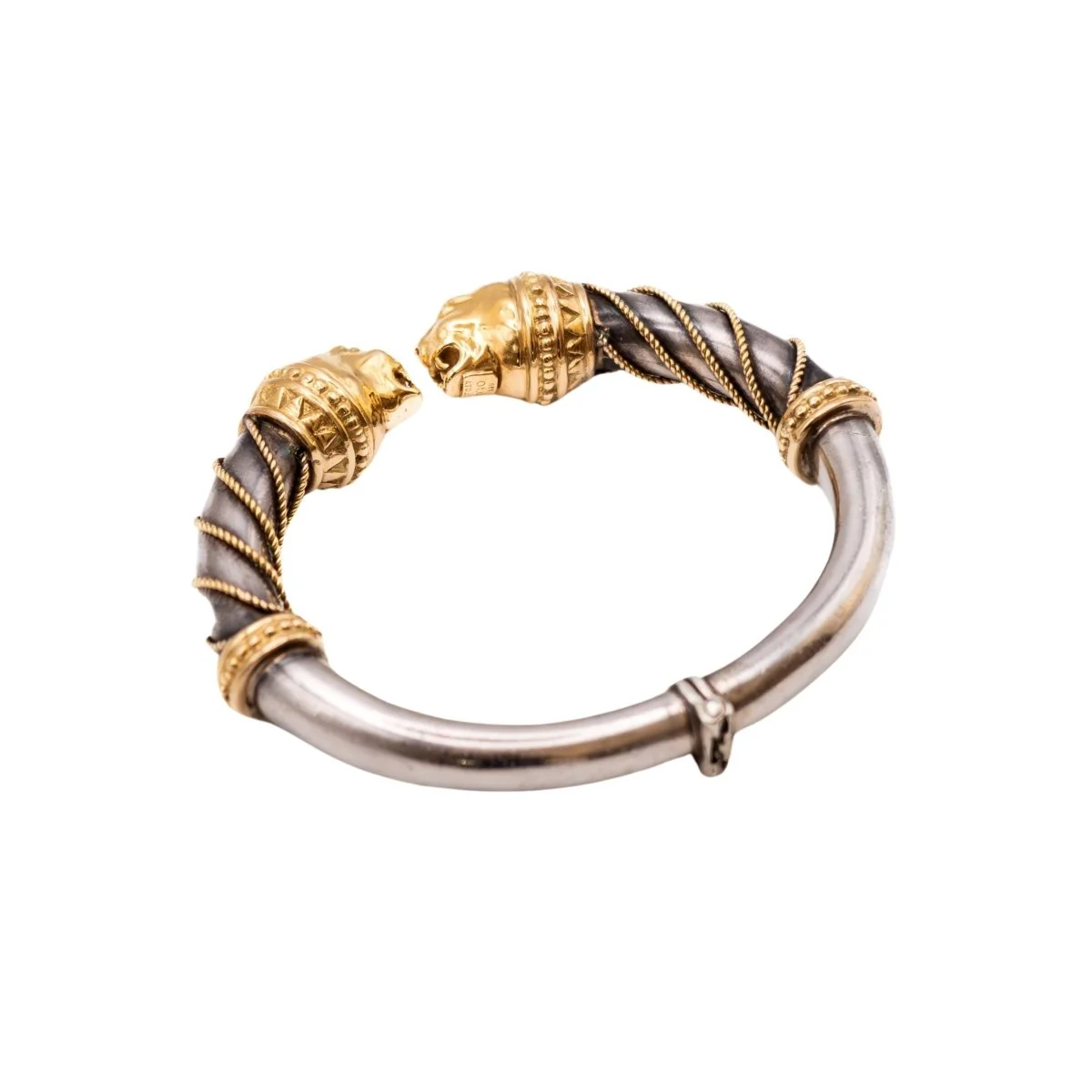 Bracelet Jonc ZOLOTAS en or jaune et argent - Image 5