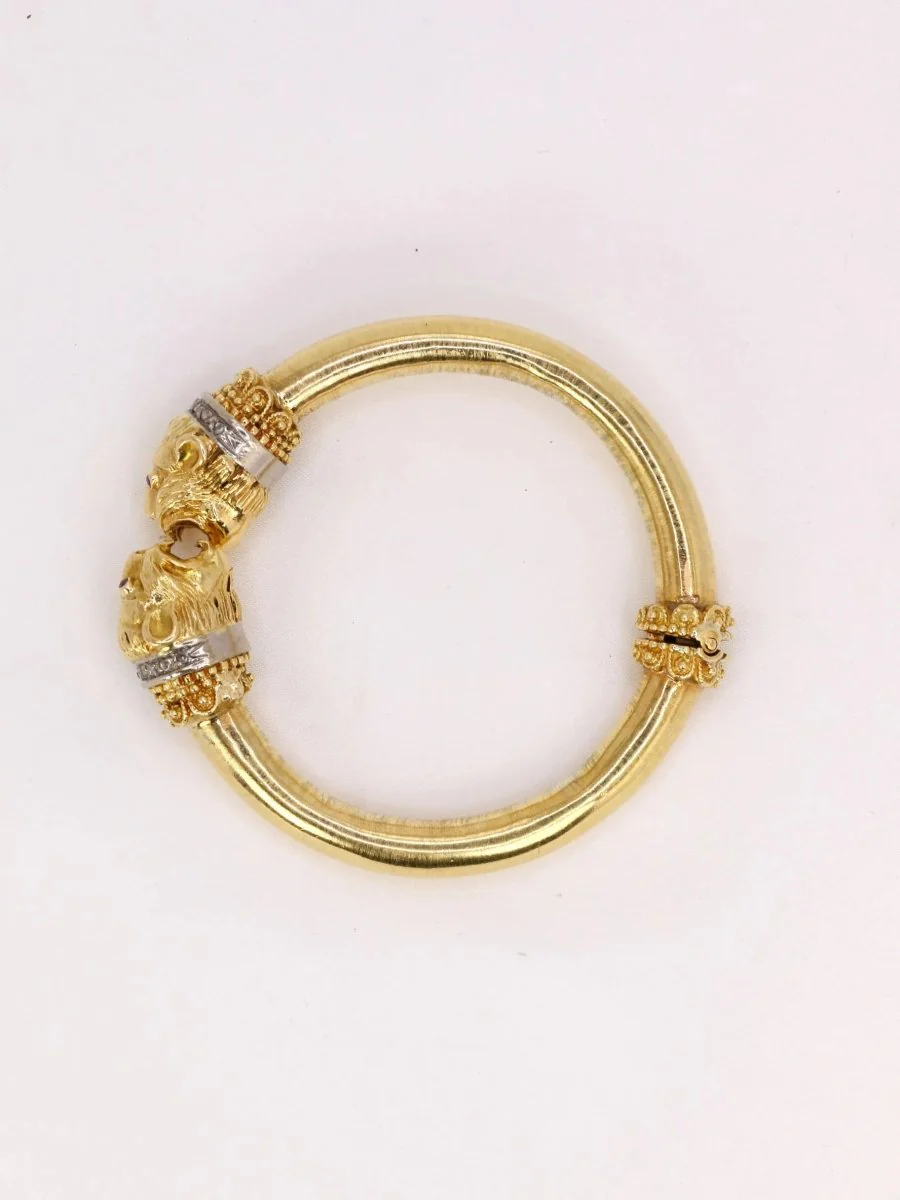 ZOLOTAS Bracelet tête de félins or rubis diamants - Image 7