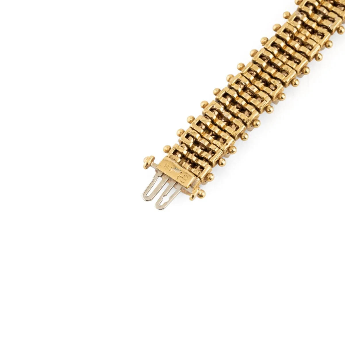 Bracelet souple en or jaune et diamants - Image 5