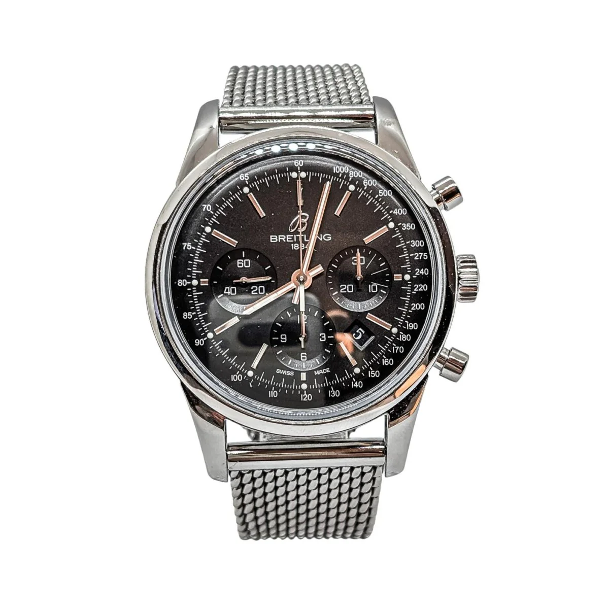 Montre Mécanique BREITLING "Transocean Chronograph" en acier