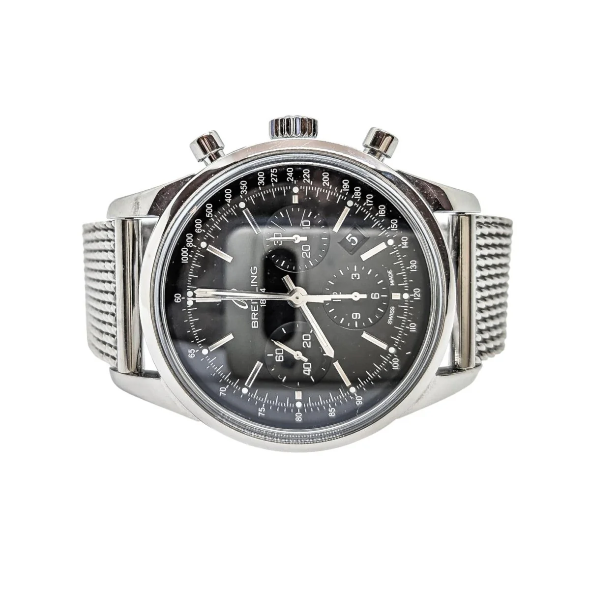 Montre Mécanique BREITLING "Transocean Chronograph" en acier - Image 3