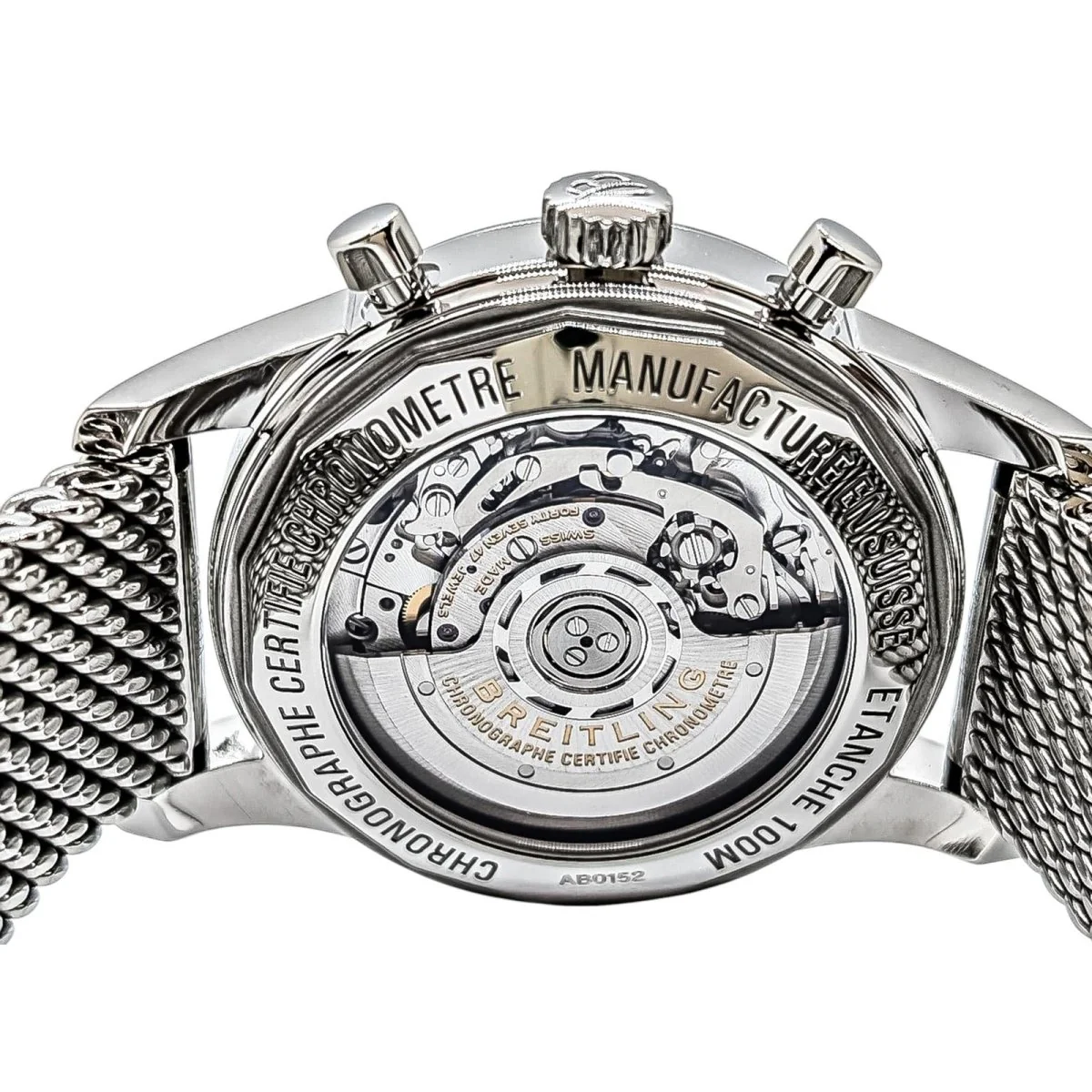 Montre Mécanique BREITLING "Transocean Chronograph" en acier - Image 4