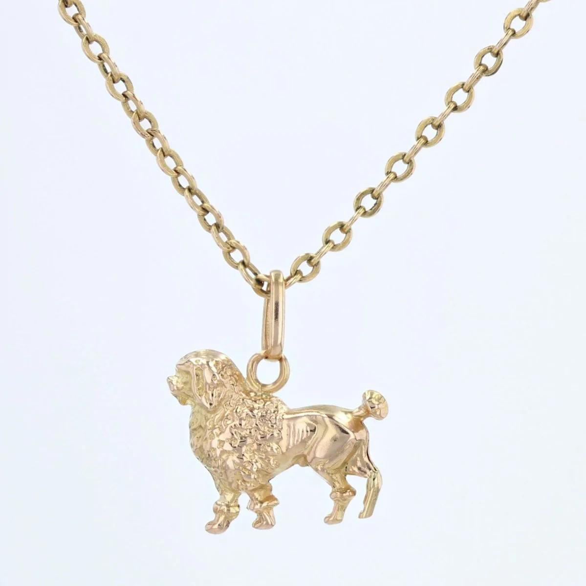 Pendentif caniche en or jaune - Image 6