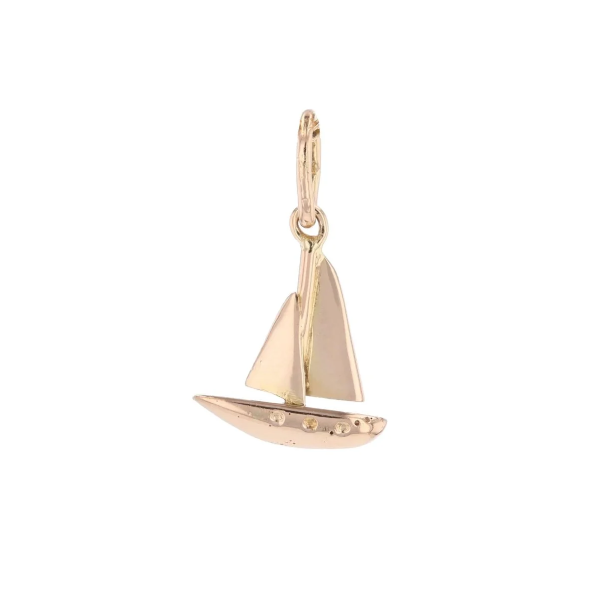 Pendentif voilier en or jaune