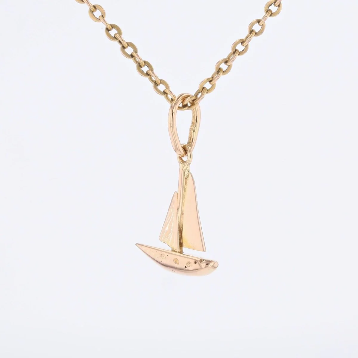 Pendentif voilier en or jaune - Image 5