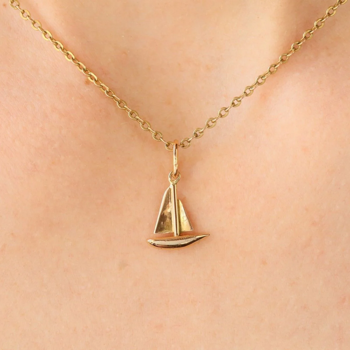 Pendentif voilier en or jaune - Image 6