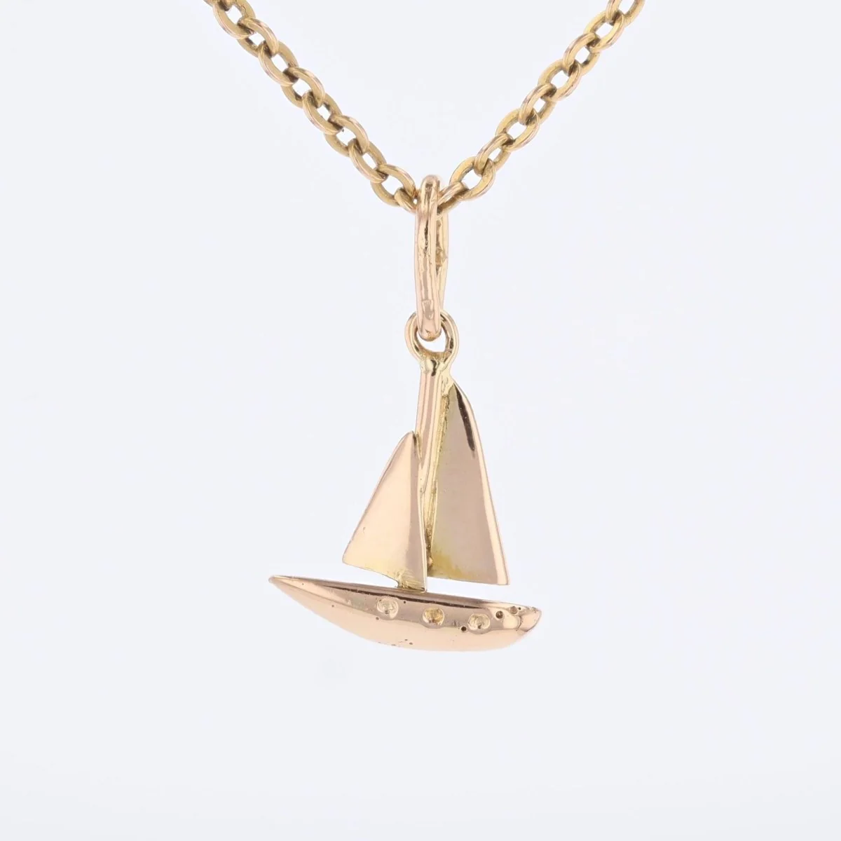 Pendentif voilier en or jaune - Image 8