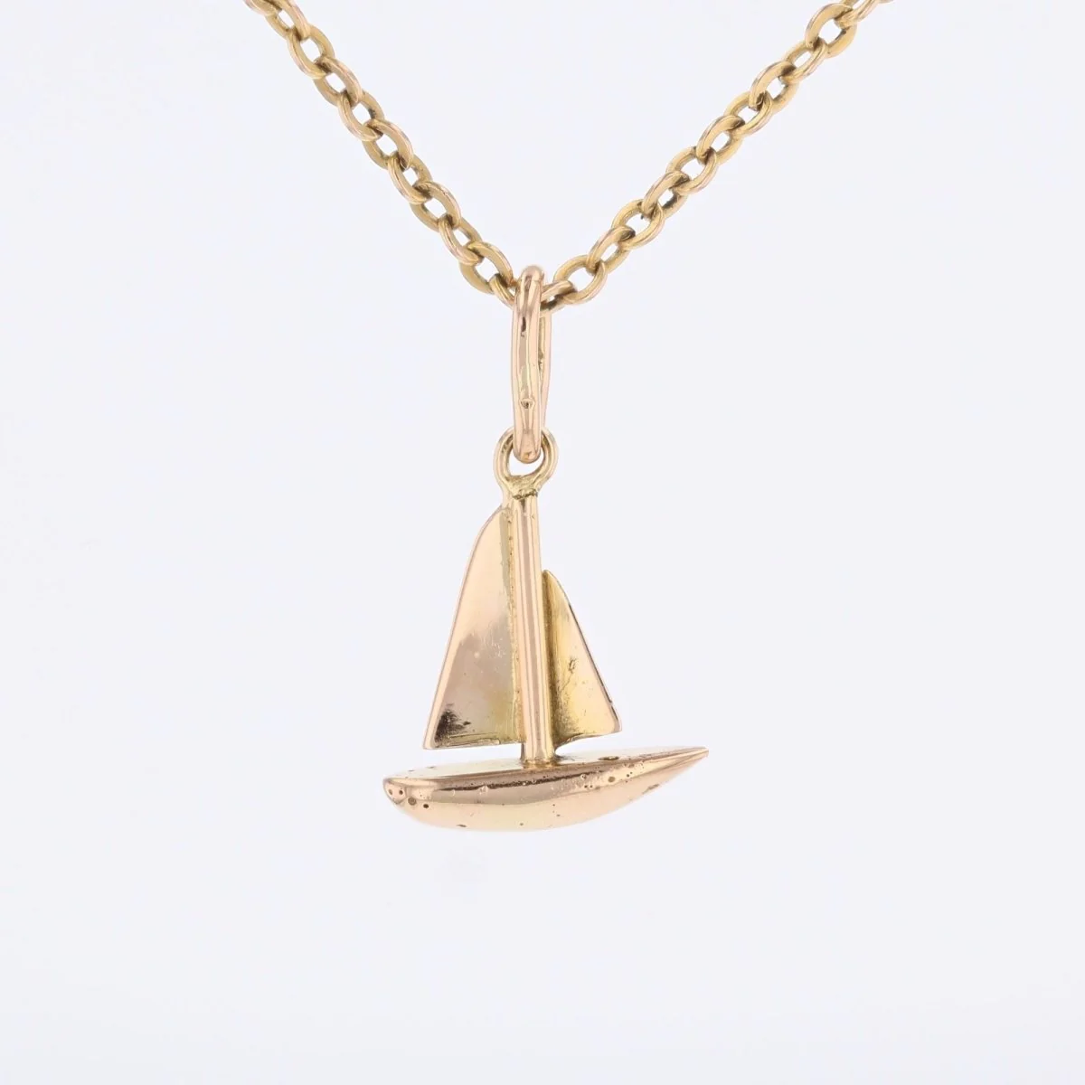 Pendentif voilier en or jaune - Image 9