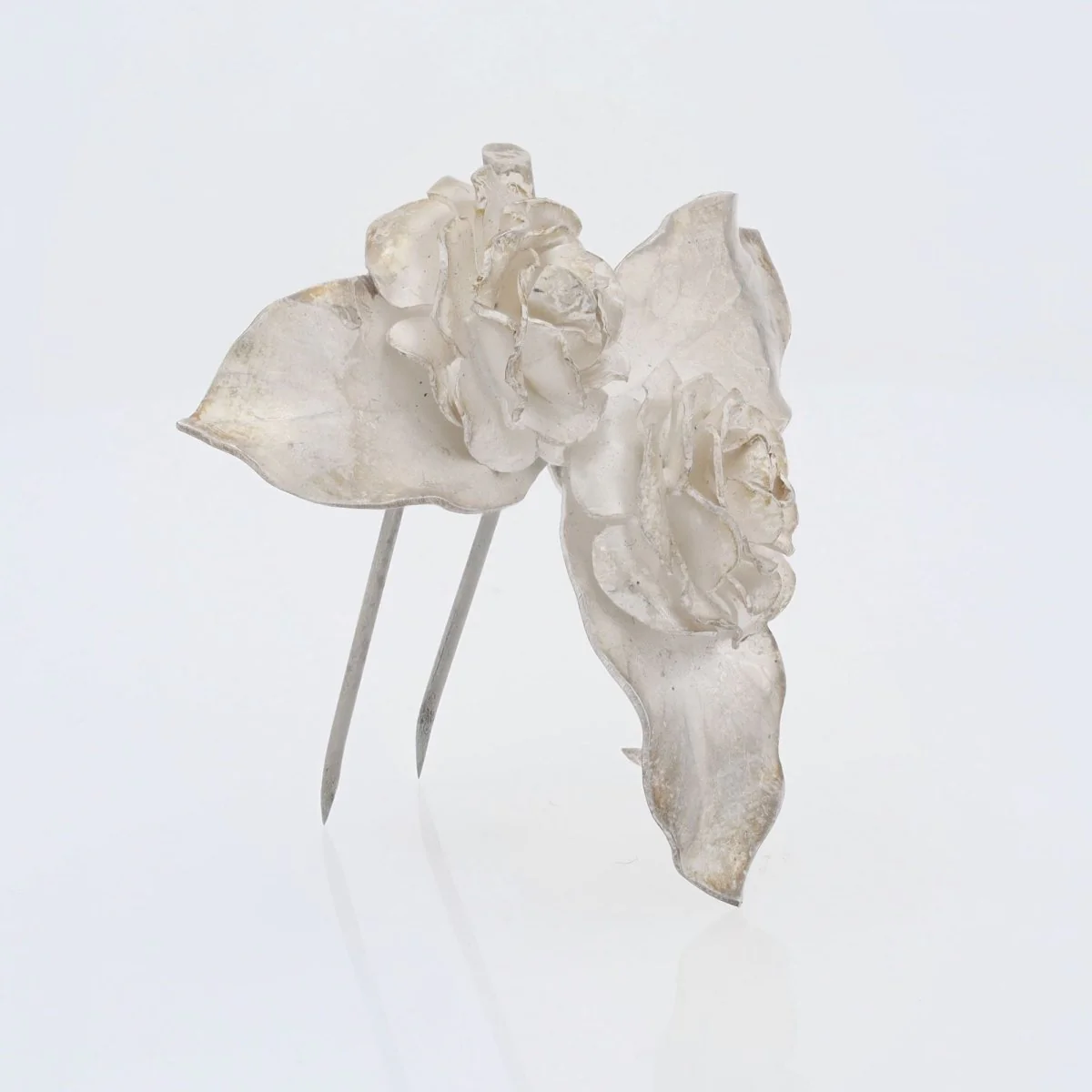 Broche GEORGES-RENÉ LECOMTE Boutons de rose en argent - Image 5