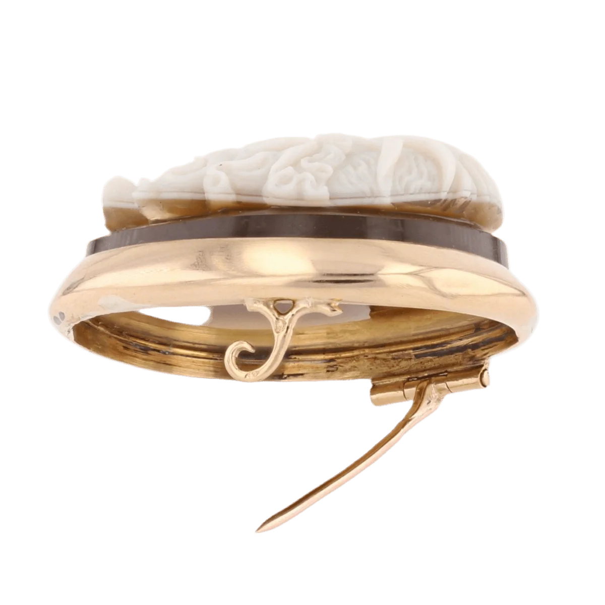 Broche Épingle en or jaune et agate - Image 5
