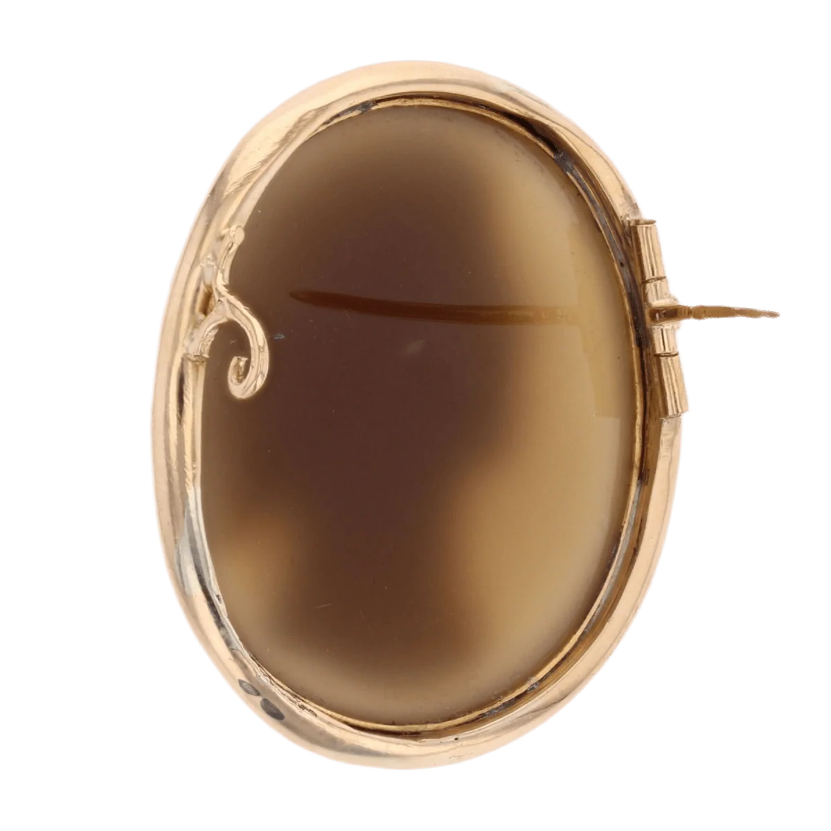 Broche Épingle en or jaune et agate - Image 6