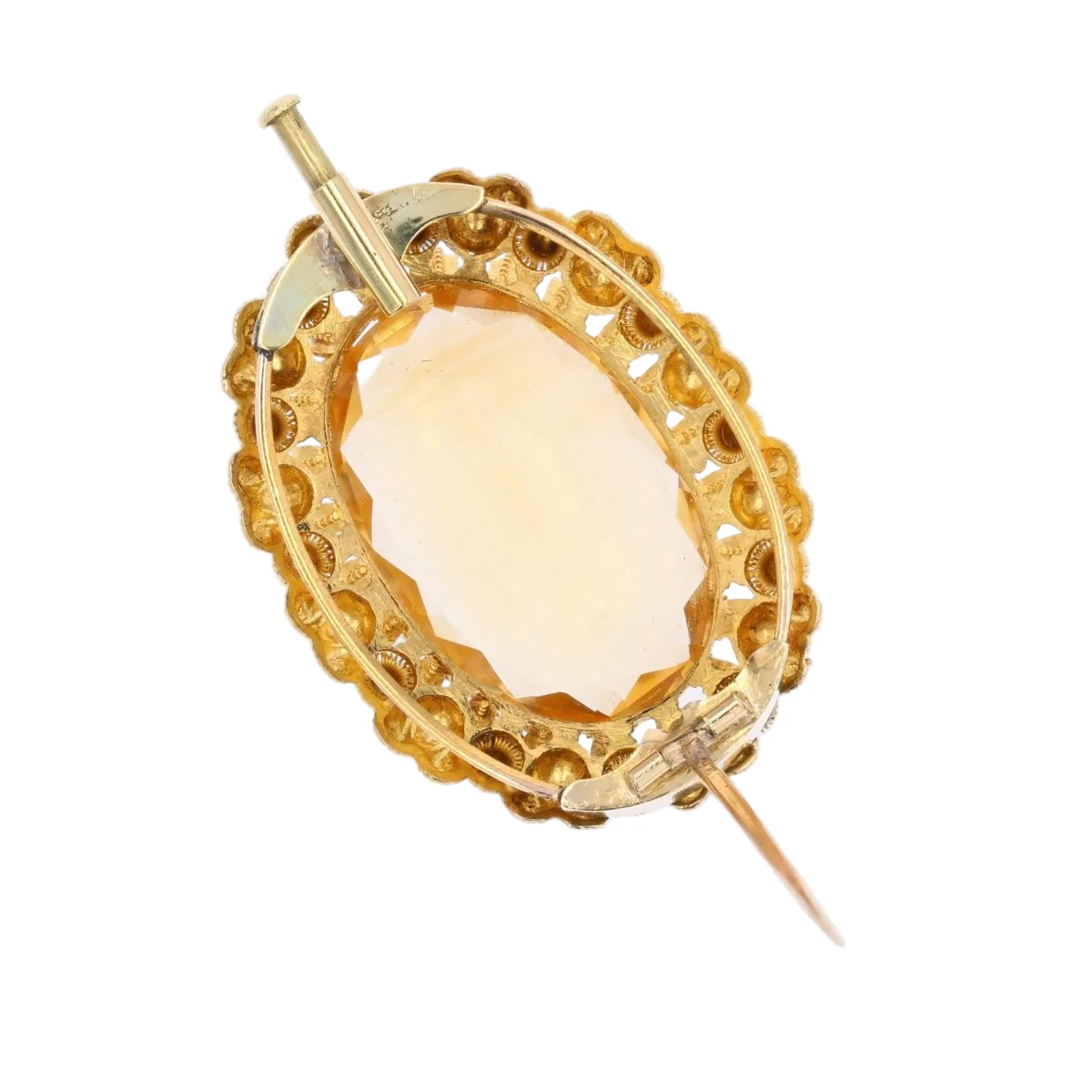Broche Épingle en or jaune et citrine - Image 3