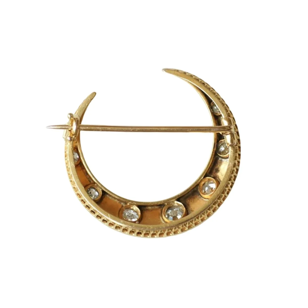 Broche Épingle en or jaune et diamants - Image 3