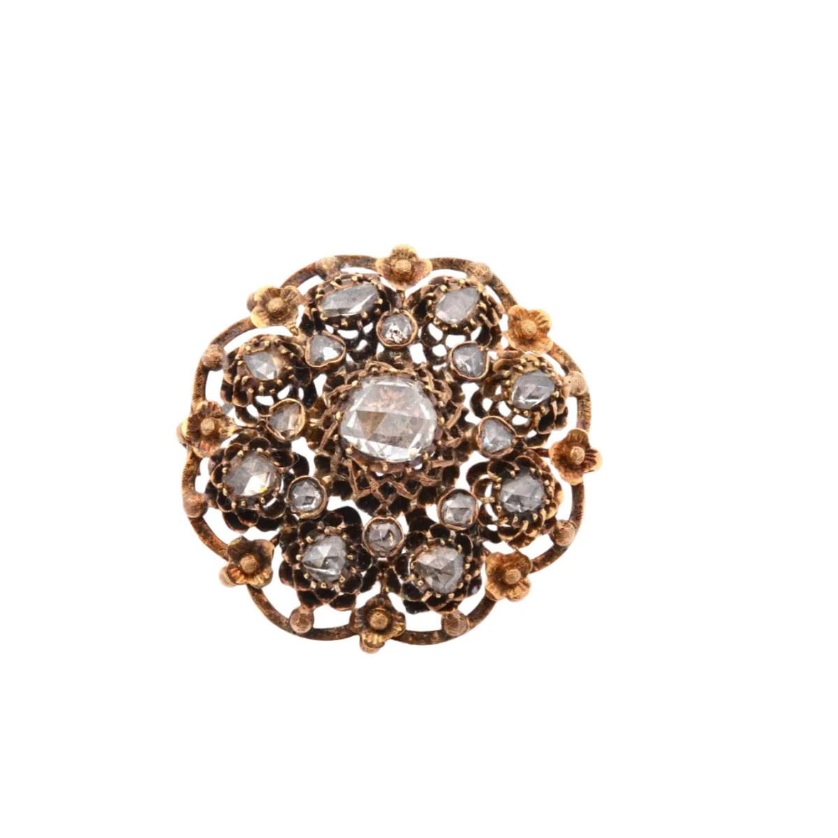 Broche en or jaune et diamants - Image 2