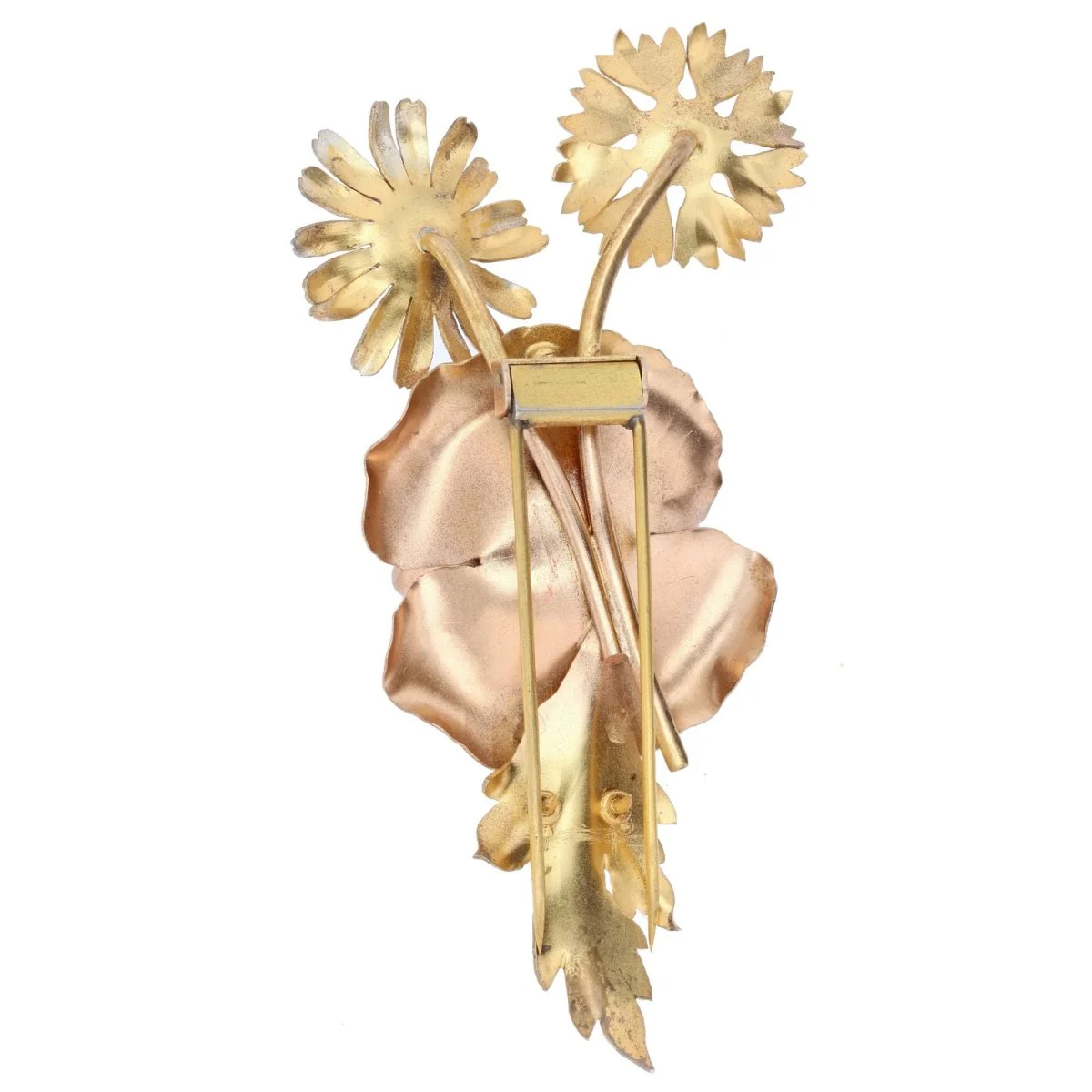 Broche GEORGES-RENÉ LECOMTE Fleurs sauvages en argent doré et rosé - Image 11