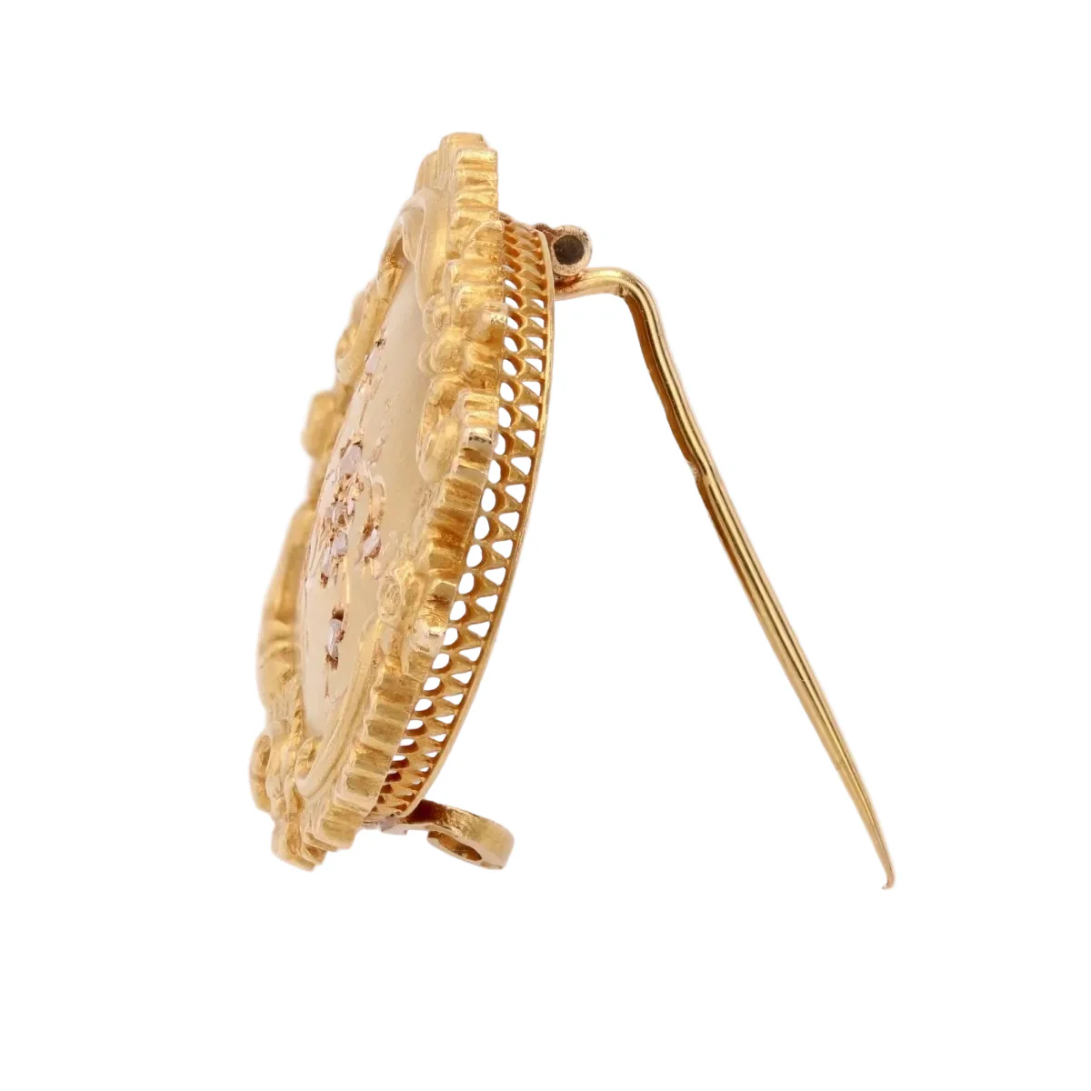 Broche Épingle en or jaune et diamants - Image 4