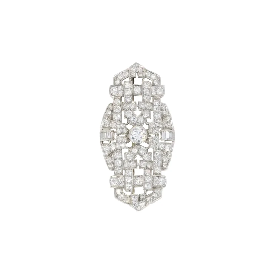 Broche Art Deco diamants 7 ct - Image 4
