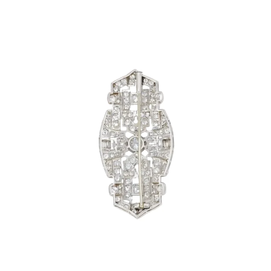 Broche Art Deco diamants 7 ct - Image 5