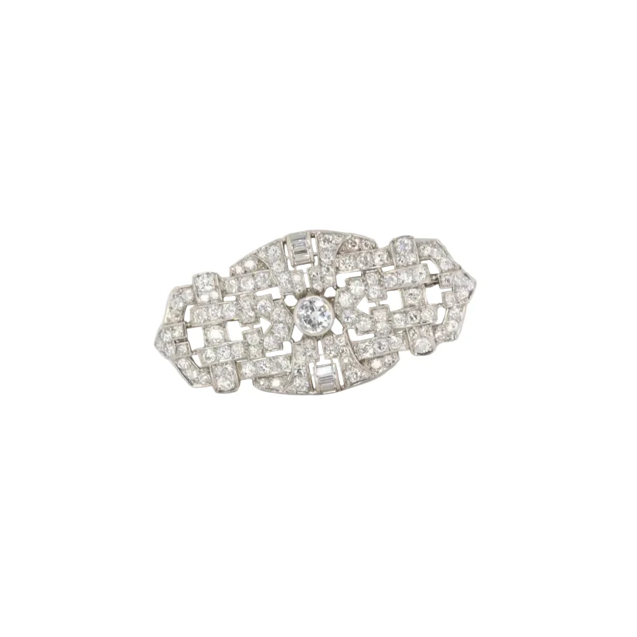 Broche Art Deco diamants 7 ct - Image 6