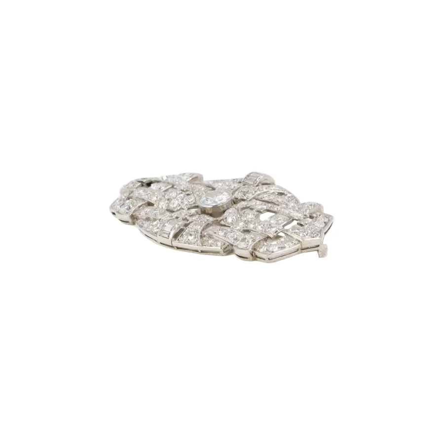 Broche Art Deco diamants 7 ct - Image 7