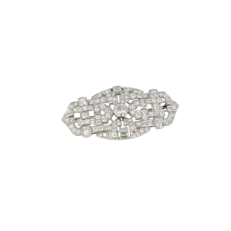 Broche Art Deco diamants 7 ct - Image 8
