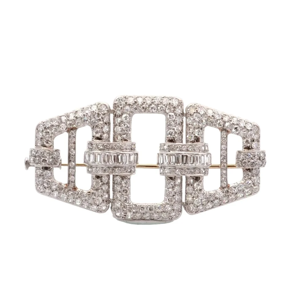 Broche Épingle en platine et diamants