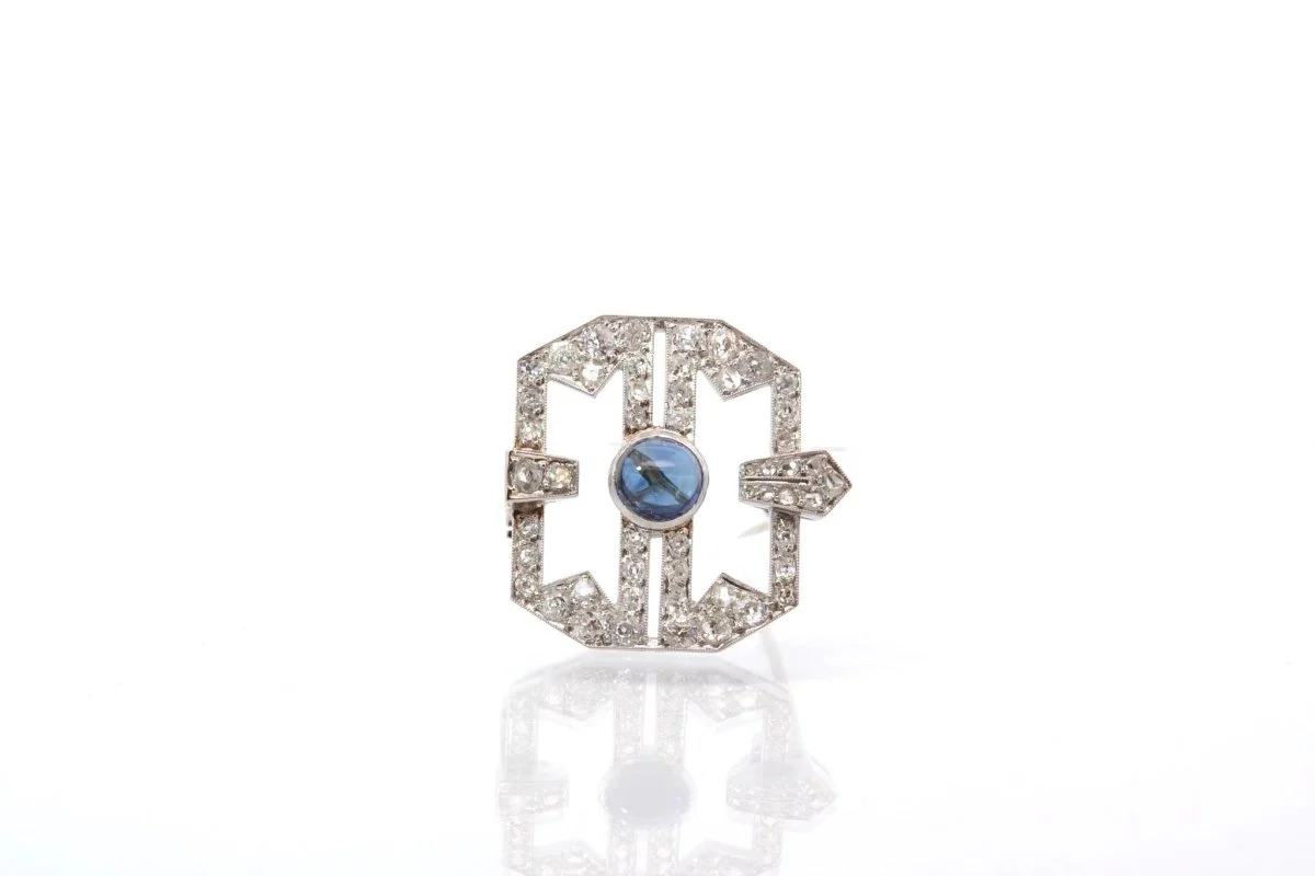 Broche art déco diamants en platine - Image 2