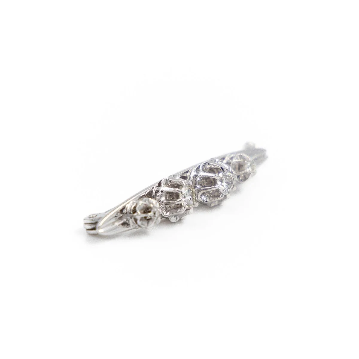 Broche Art déco en or blanc et diamants - Image 4