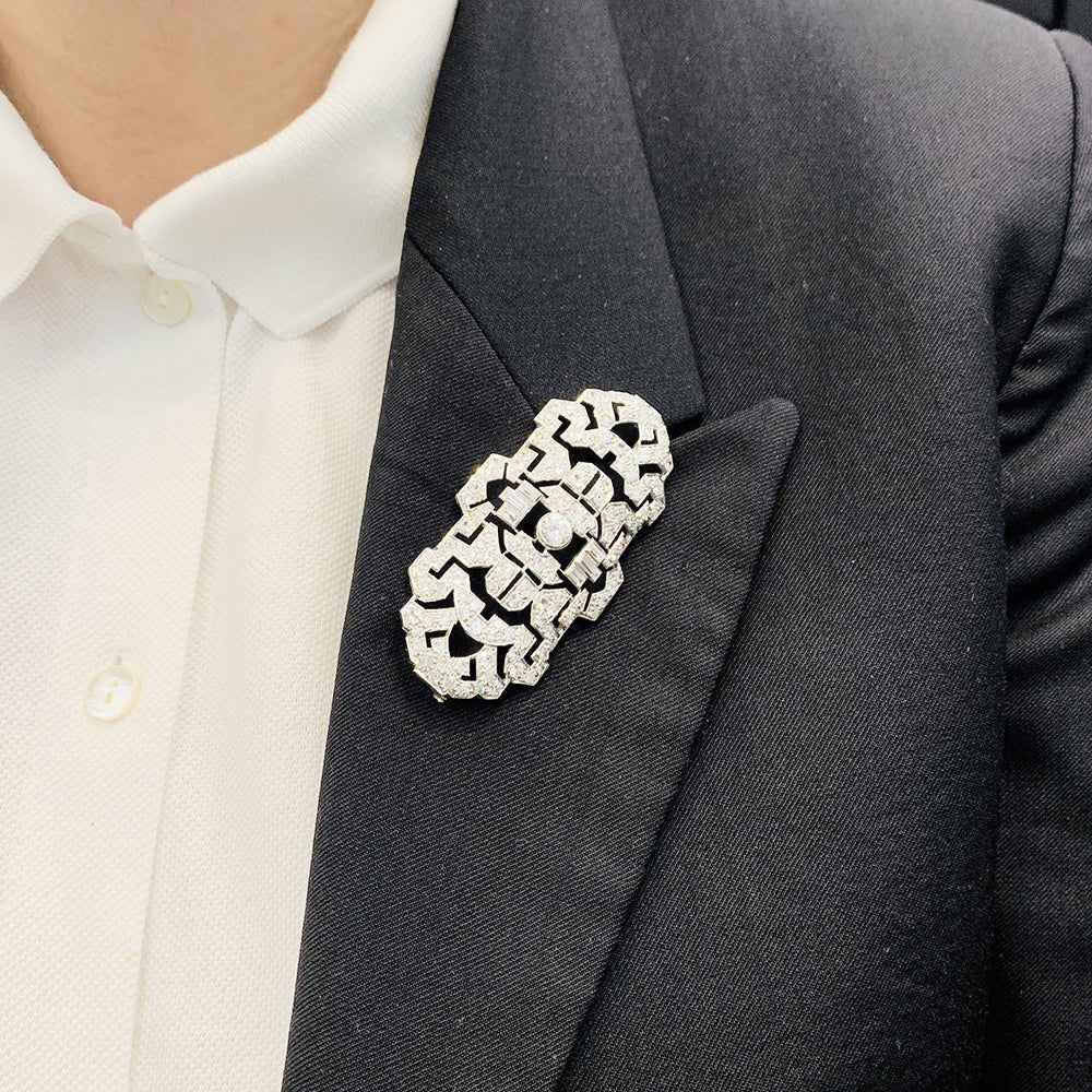 Broche en platine et diamants - Image 5