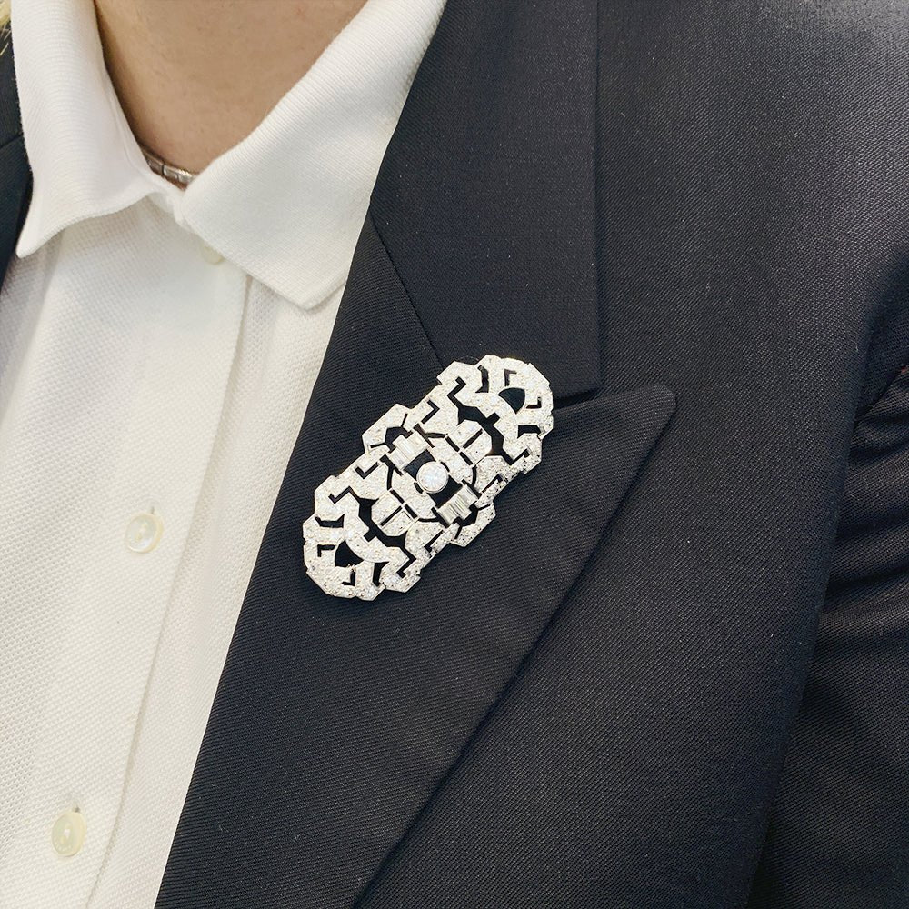Broche en platine et diamants - Image 6