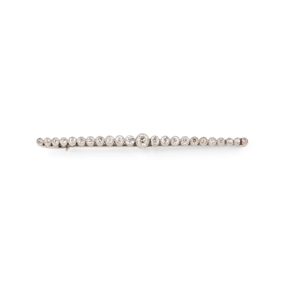 Broche Barrette HENRI VEVER en platine et diamants