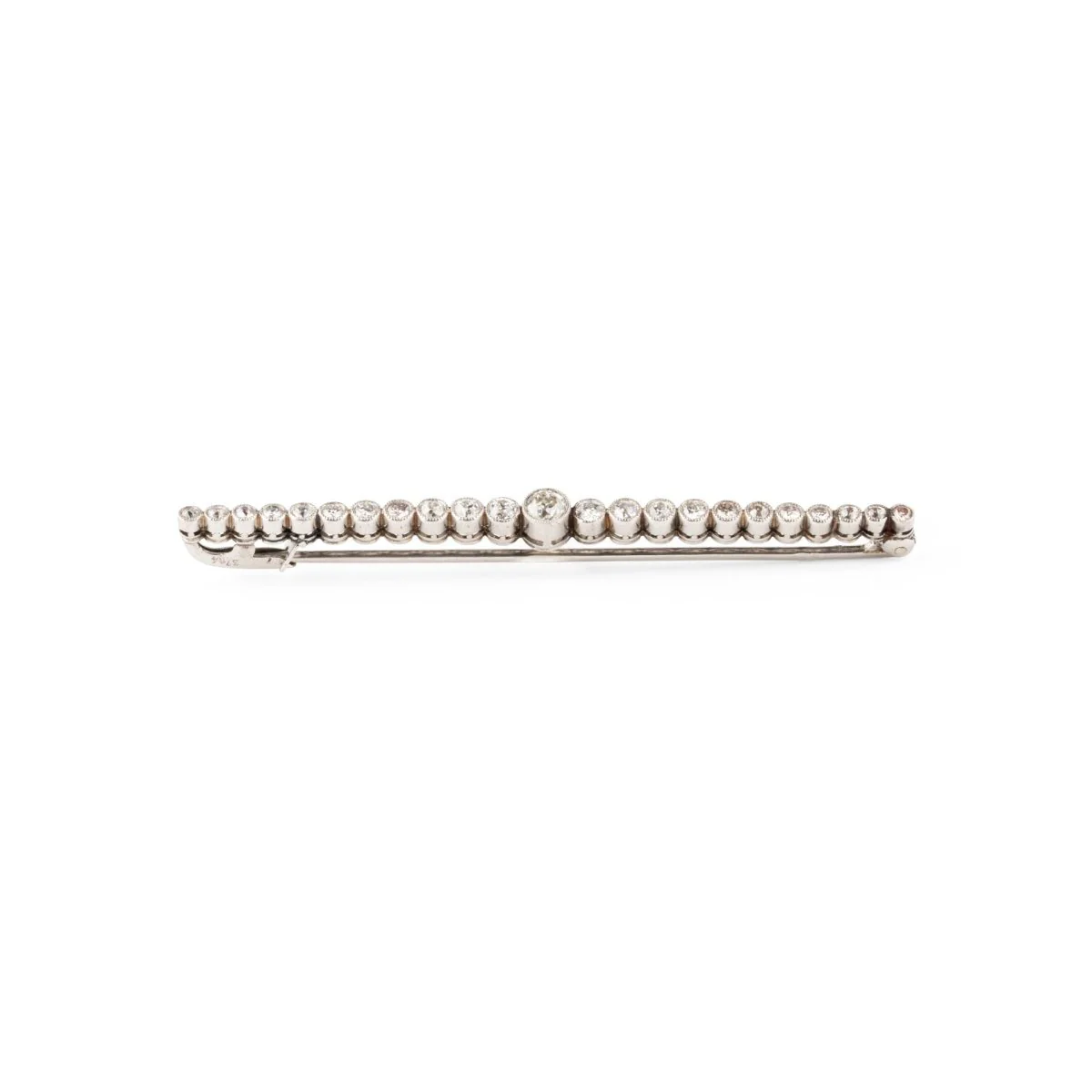 Broche Barrette HENRI VEVER en platine et diamants - Image 2