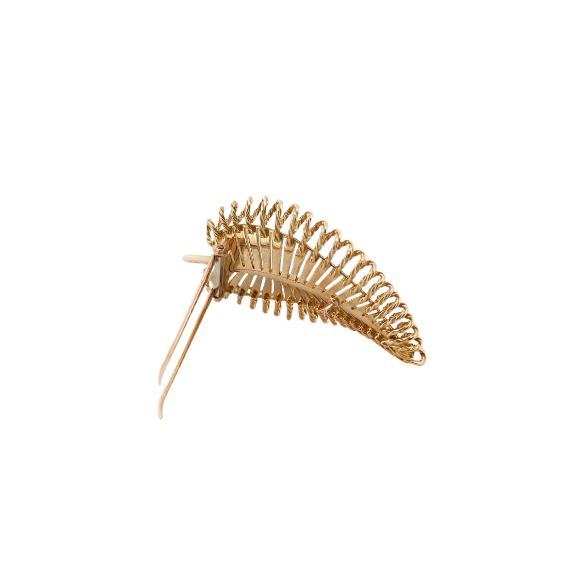 Broche BOUCHERON Feuille en or jaune - Image 3