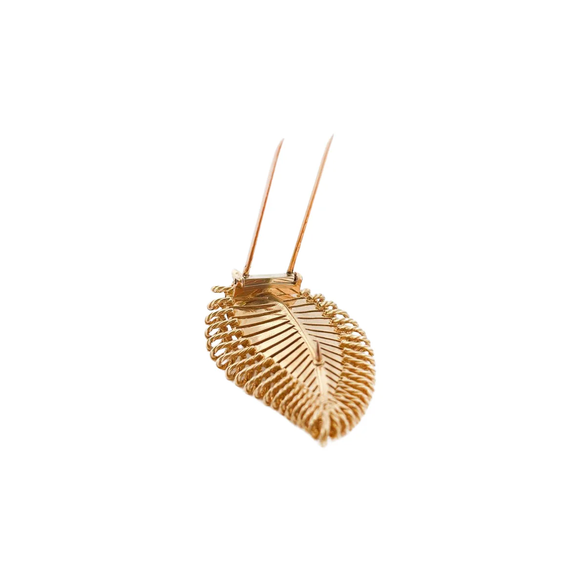 Broche BOUCHERON Feuille en or jaune - Image 4