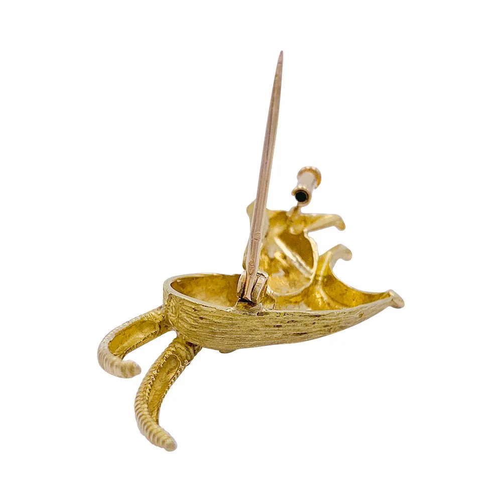 Broche "Bouquetin" en or jaune - Image 2