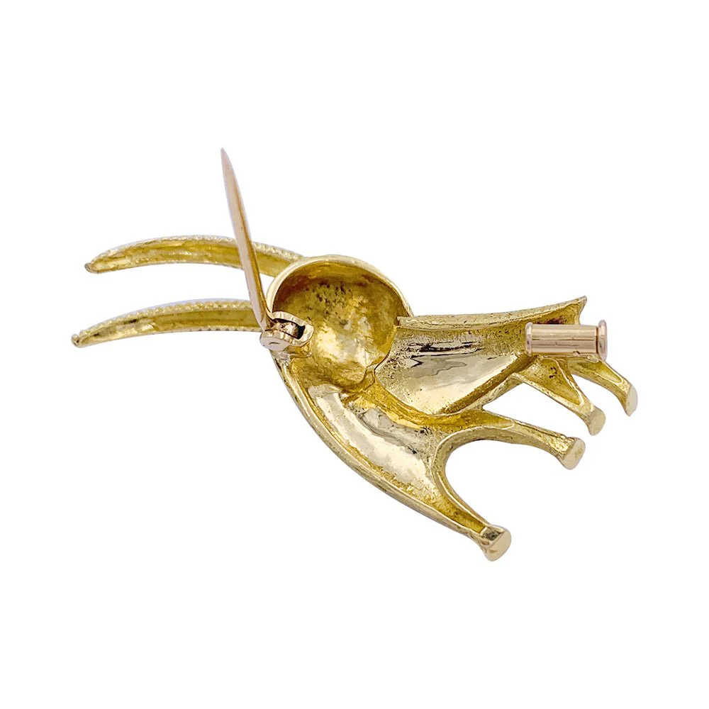 Broche "Bouquetin" en or jaune - Image 6