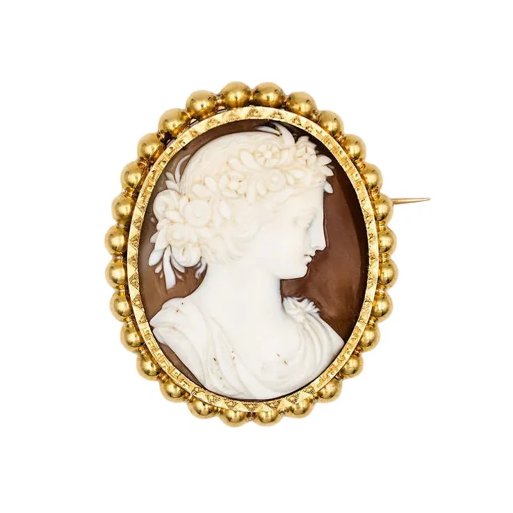 Broche Camée en or jaune