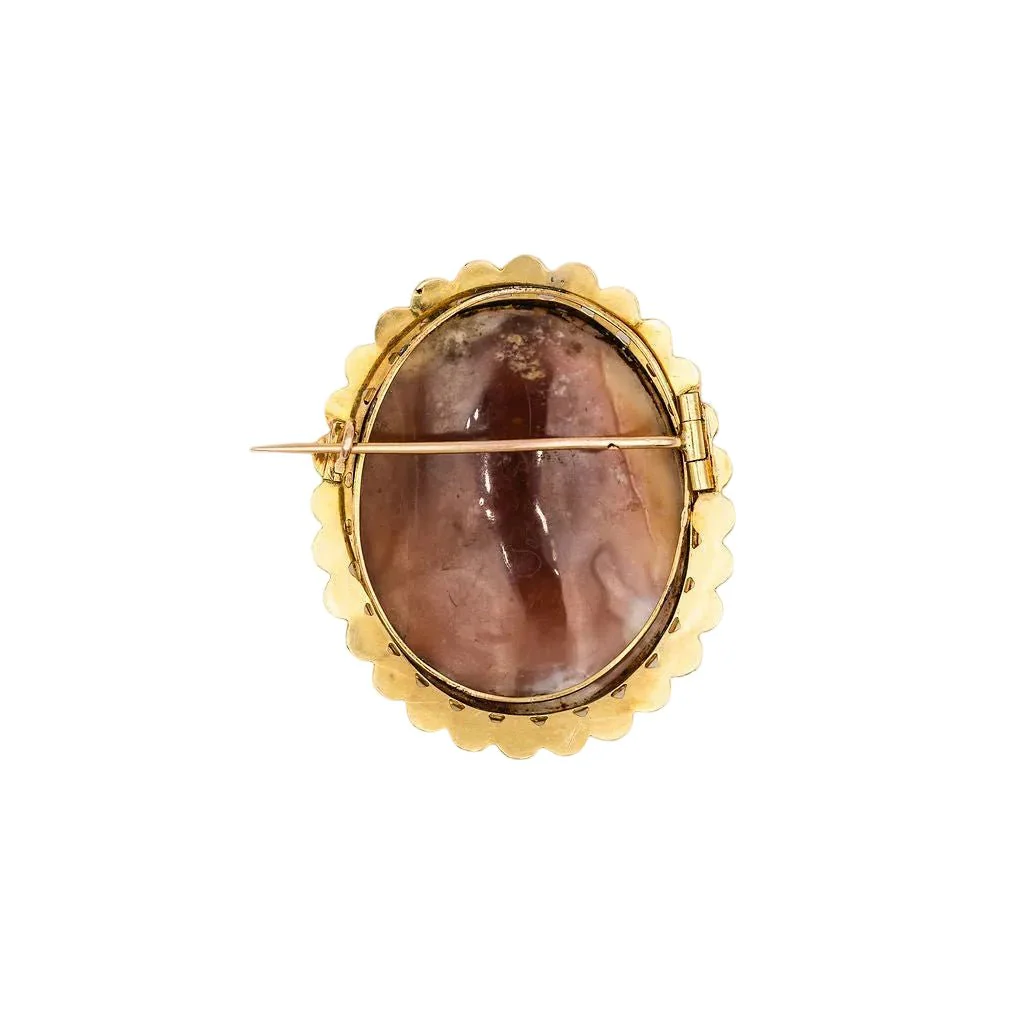 Broche Camée en or jaune - Image 3