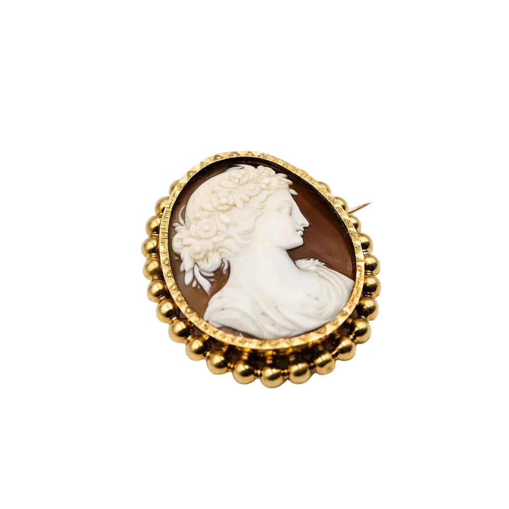 Broche Camée en or jaune - Image 4