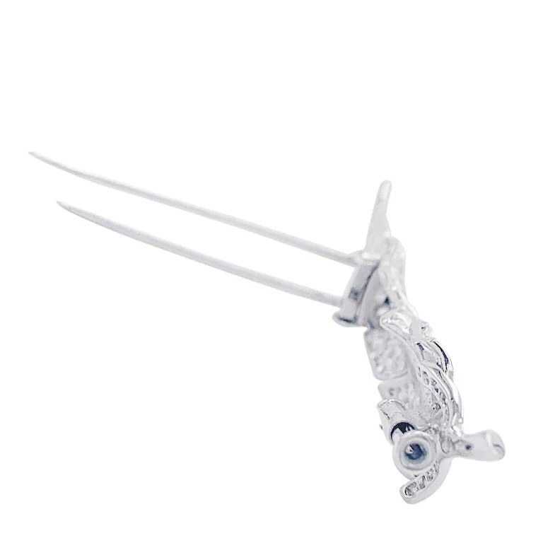 Broche CHAUMET "Plume" en or blanc et diamants - Image 4