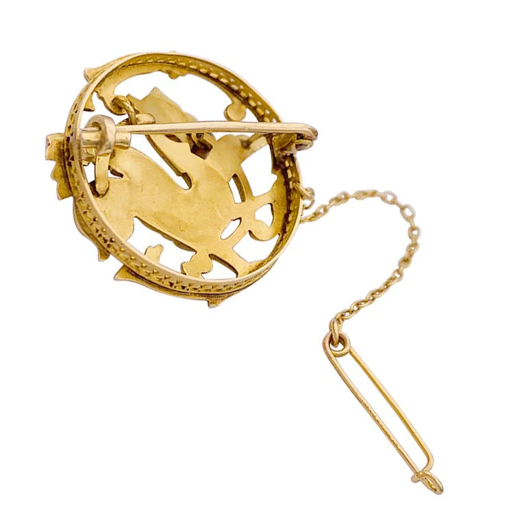 Broche "Chimère" or jaune et diamant. - Image 2